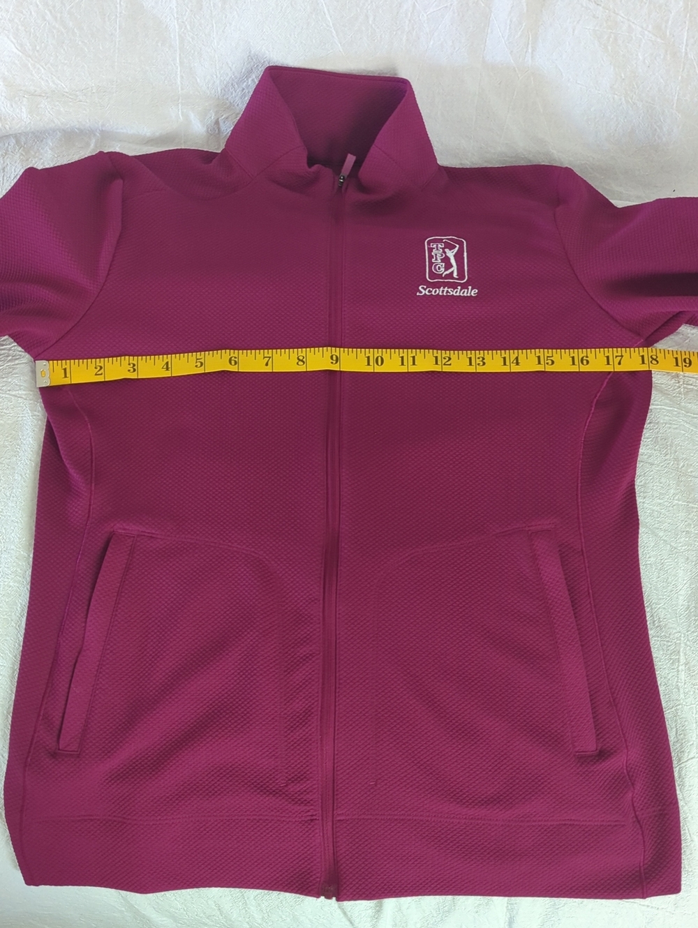Nike Golf TPC Scottsdale Full Zip Jacket Burgundy Small Home of WM Phoenix Open - Picture 5 of 11